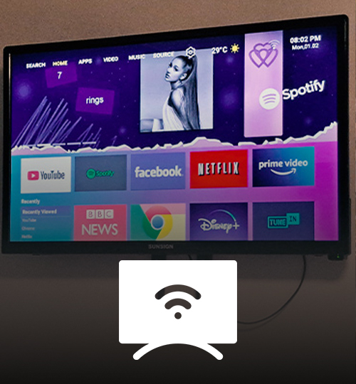 image of a smart tv on the wall